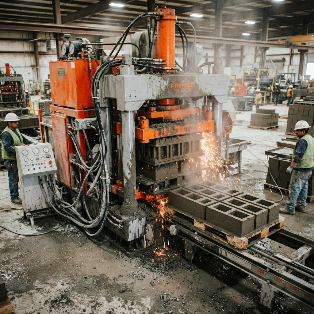 Cement products manufacturing machine at United Cement Products